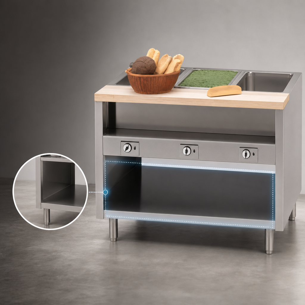 Semi-Enclosed Cabinet Base