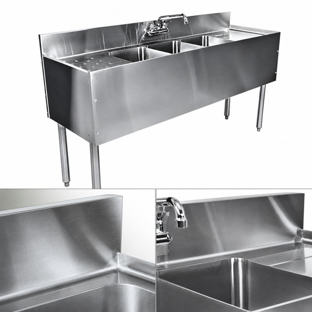 Seamless One-Piece Top And Backsplash