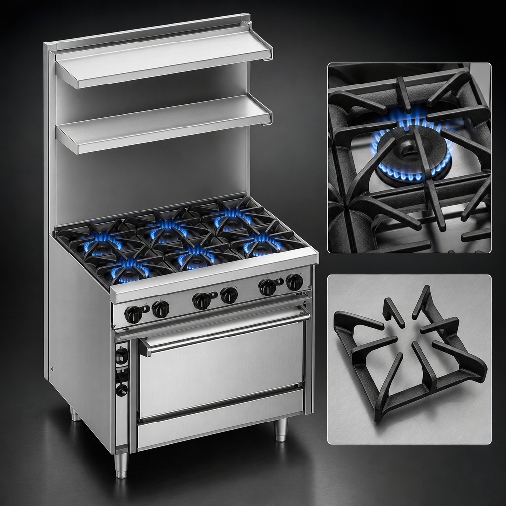 Six Open Burners