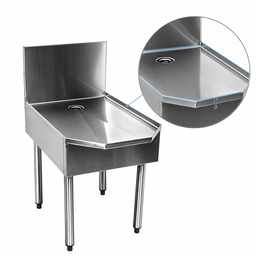 1-Inch Deep Drain Pan Work Surface