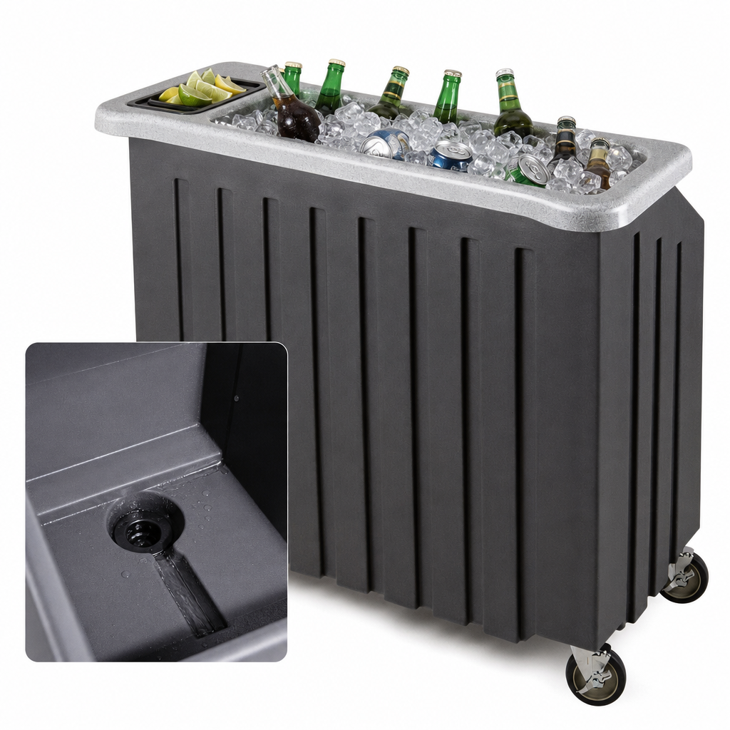 100-lb Ice Sink with Drain