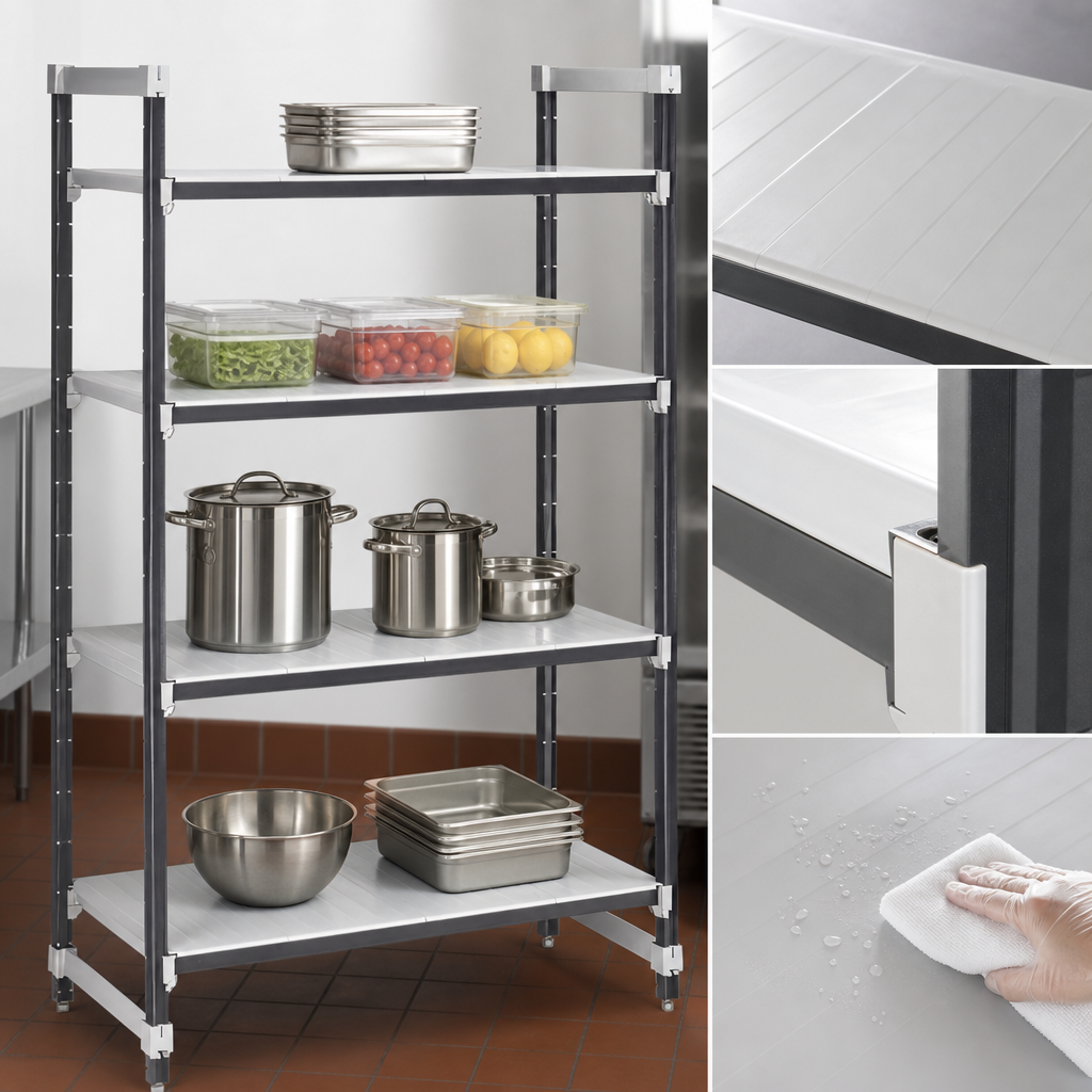 Solid Reinforced Polypropylene Shelves