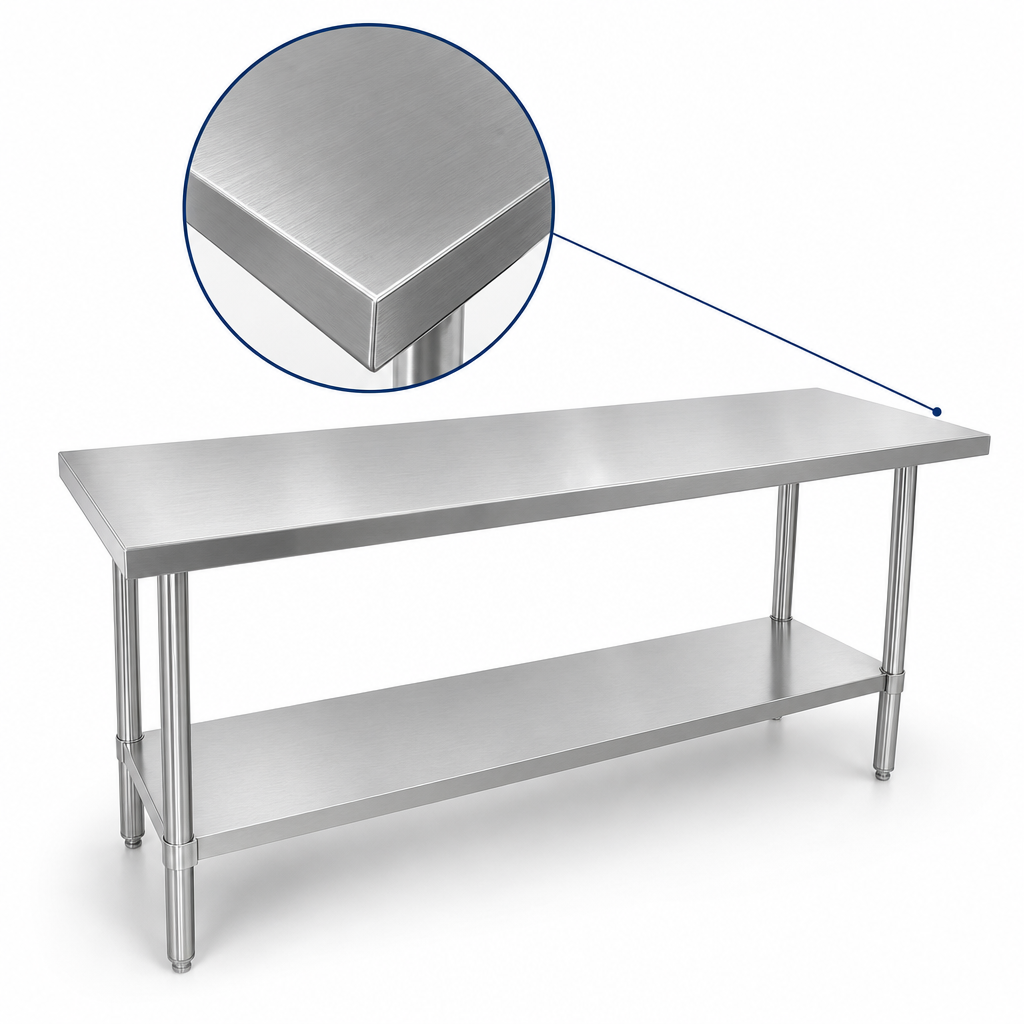 16-Gauge 304 Stainless Steel Top
