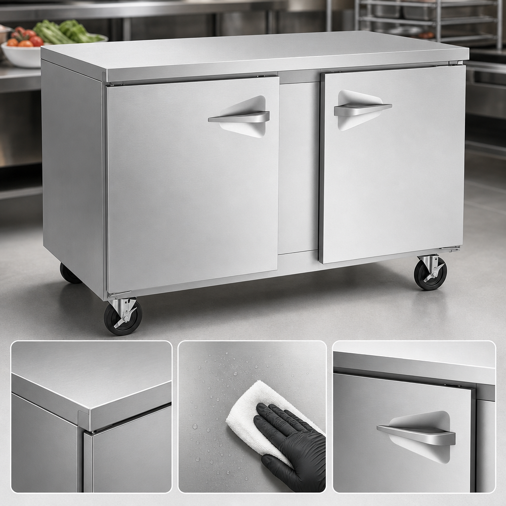 Stainless Steel Exterior Top, Sides & Doors