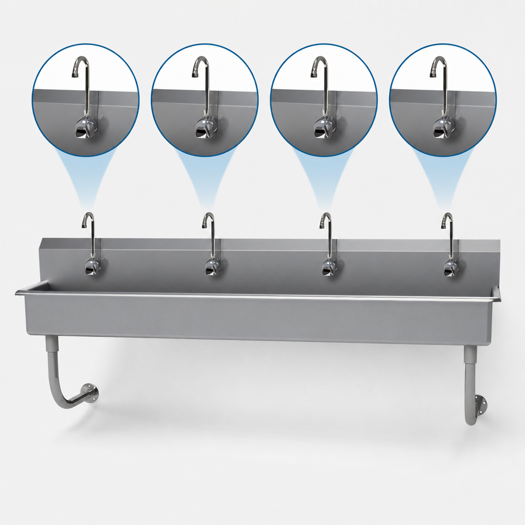 Four Electronic Faucets Included