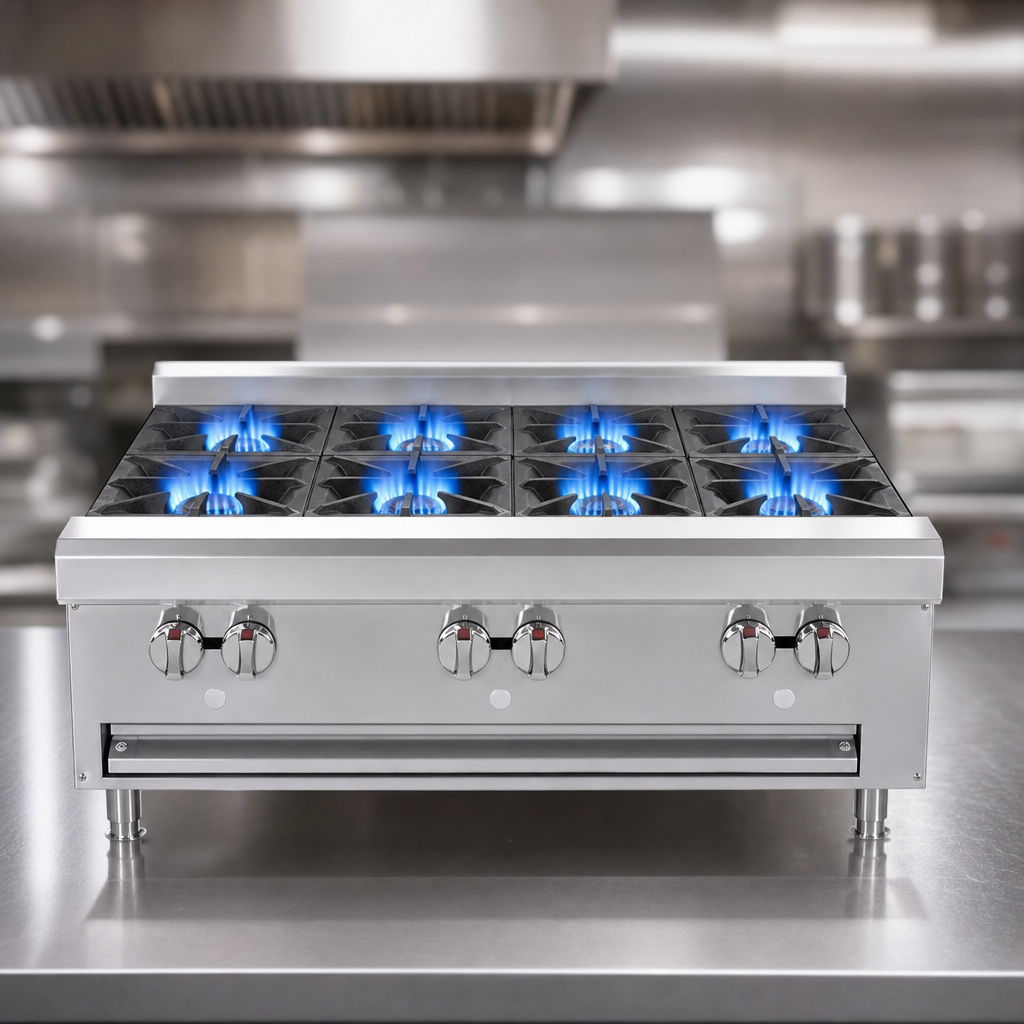 Eight Open Burners