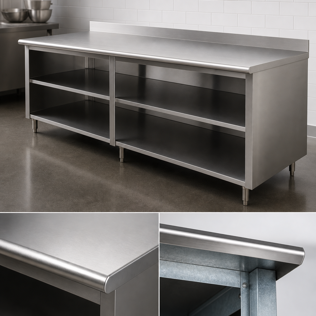 16-Gauge 304 Stainless Steel Top