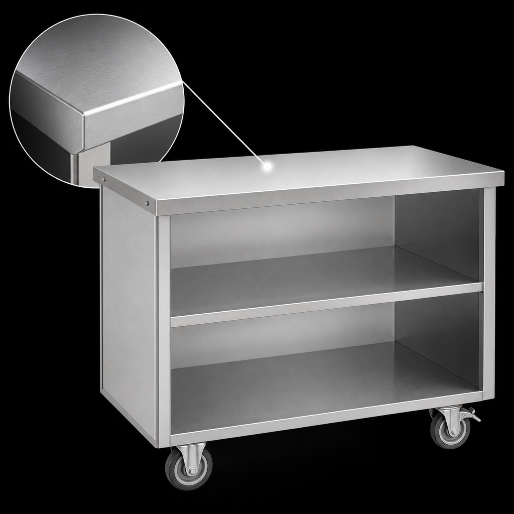 16-Gauge Stainless Steel Top