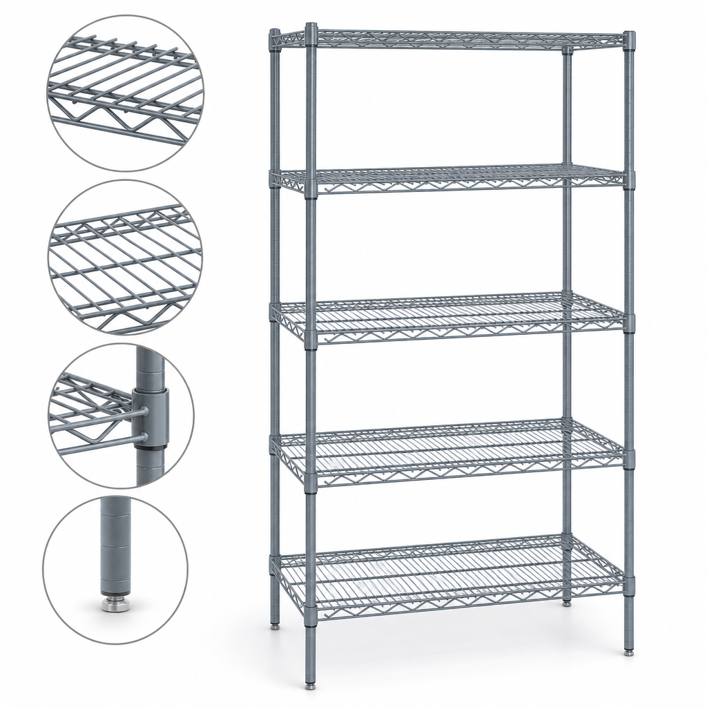 Five Wire Shelves