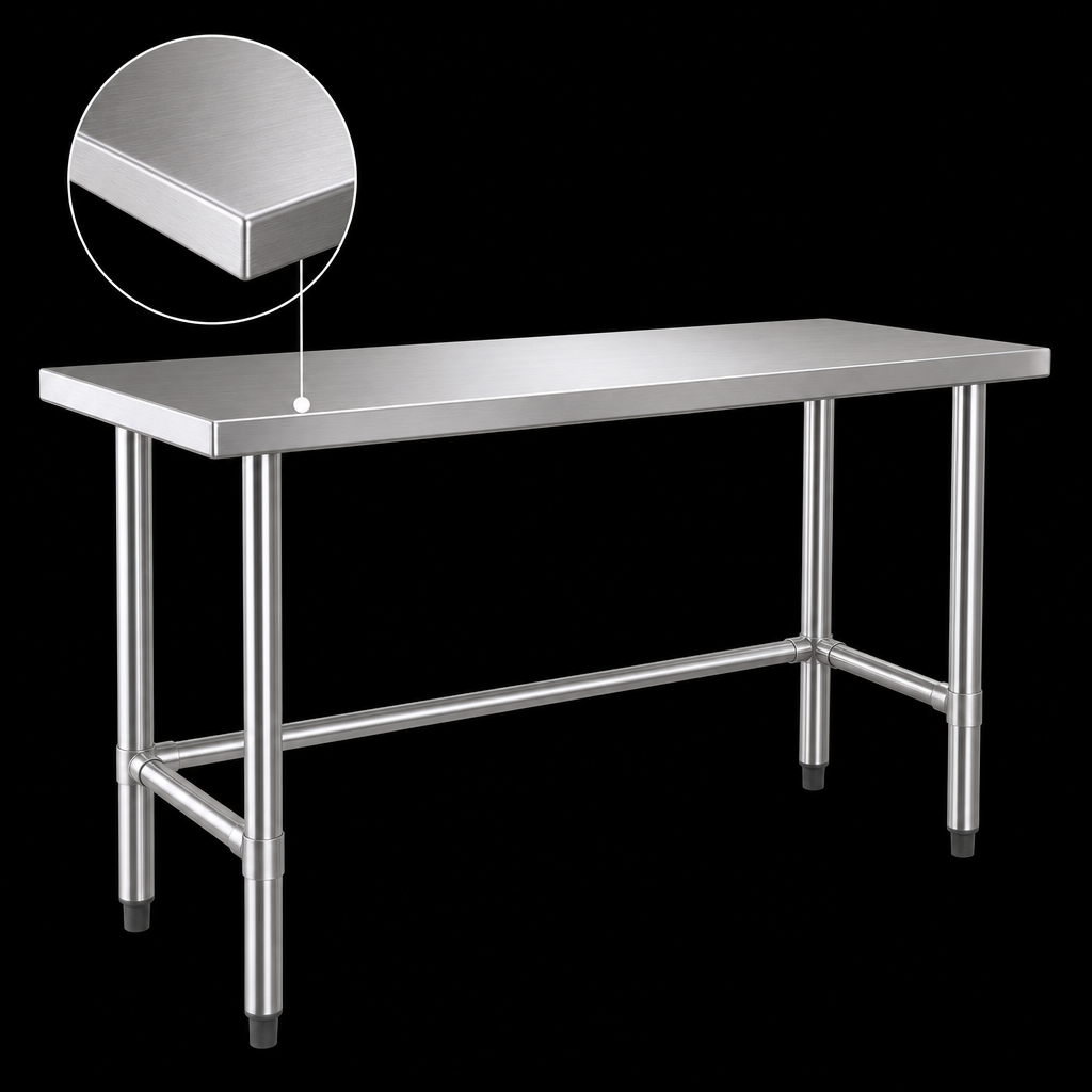18-Gauge 304 Stainless Steel Top