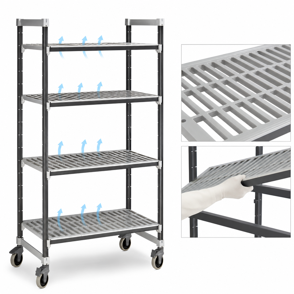 Vented Reinforced Polypropylene Shelf Plates