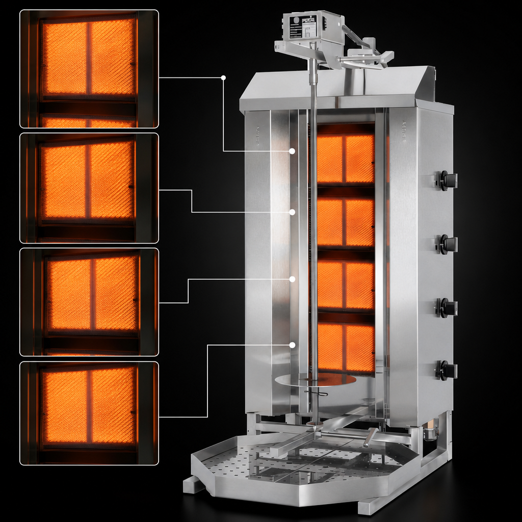 Four Individually Controlled Infrared Burners
