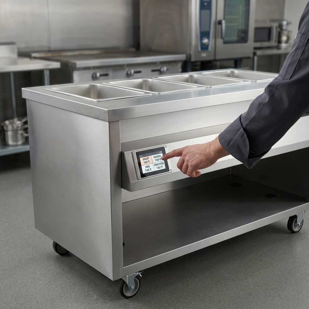 Effortlessly manage your food warming with the intuitive and advanced touch screen controls.