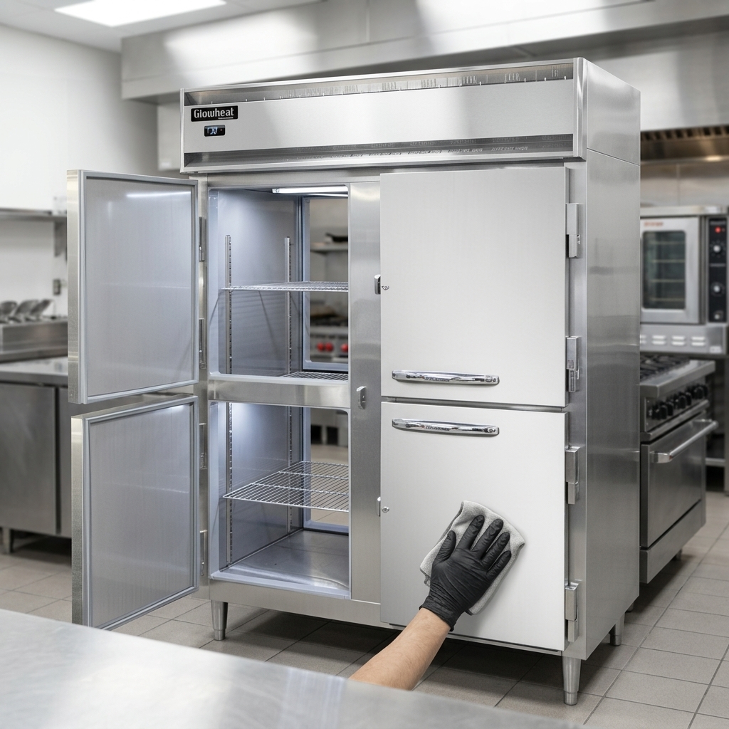 This extra-wide pass-thru heated holding cabinet features full stainless steel construction for exceptional durability and effortless cleaning in any commercial kitchen.