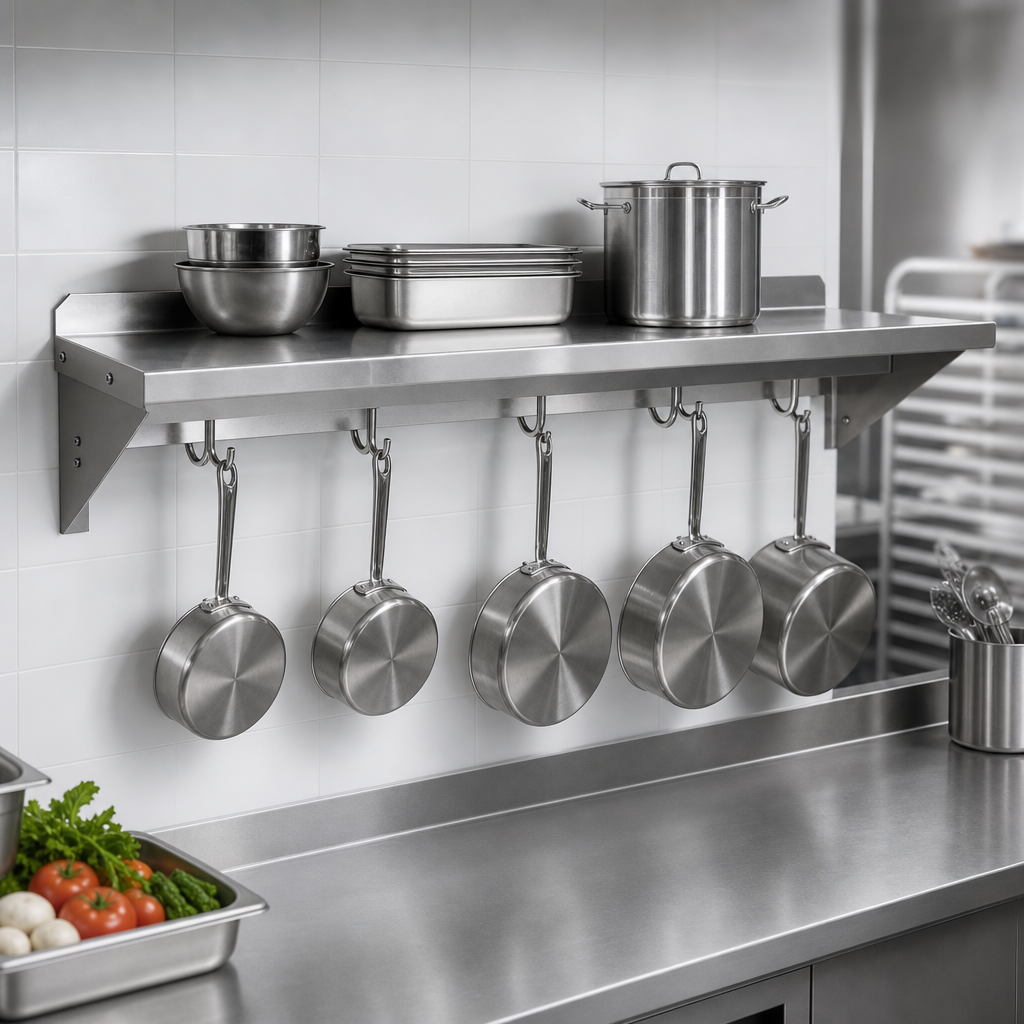 Wall-Mount Pot Rack Shelf