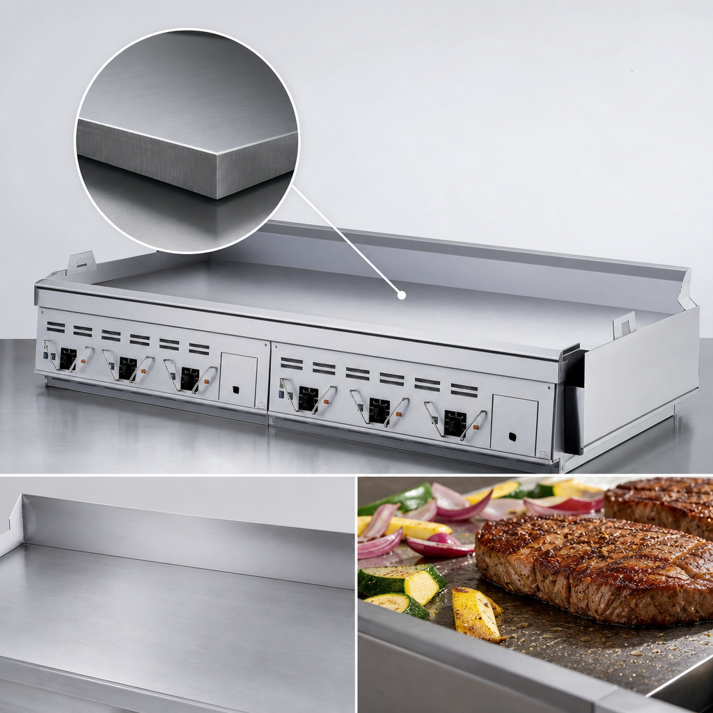 1-Inch Polished Steel Griddle Plate