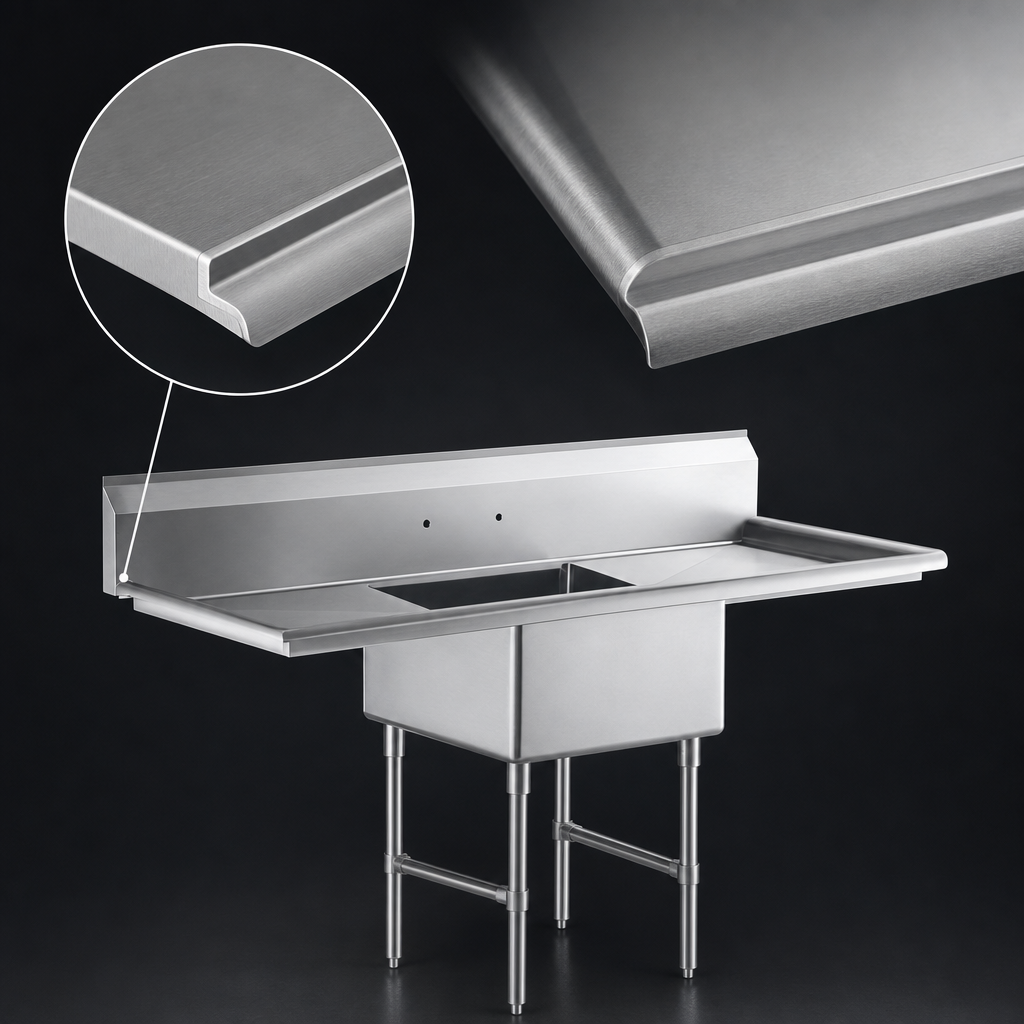 16-Gauge 304 Stainless Steel Top