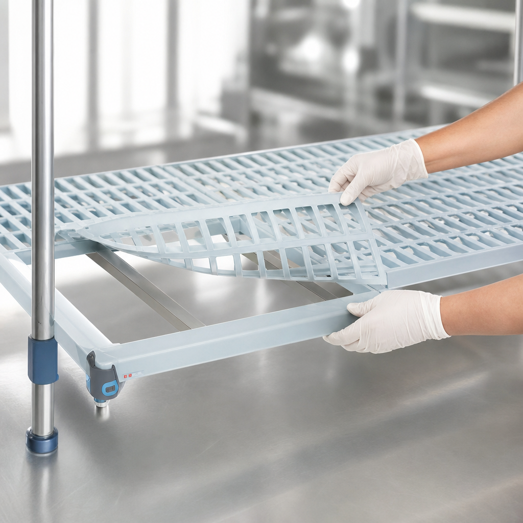 Removable Open Grid Polymer Shelf Mats