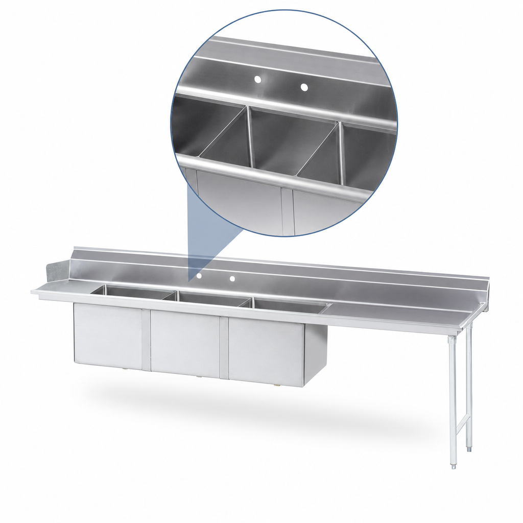 Three Compartment Sink