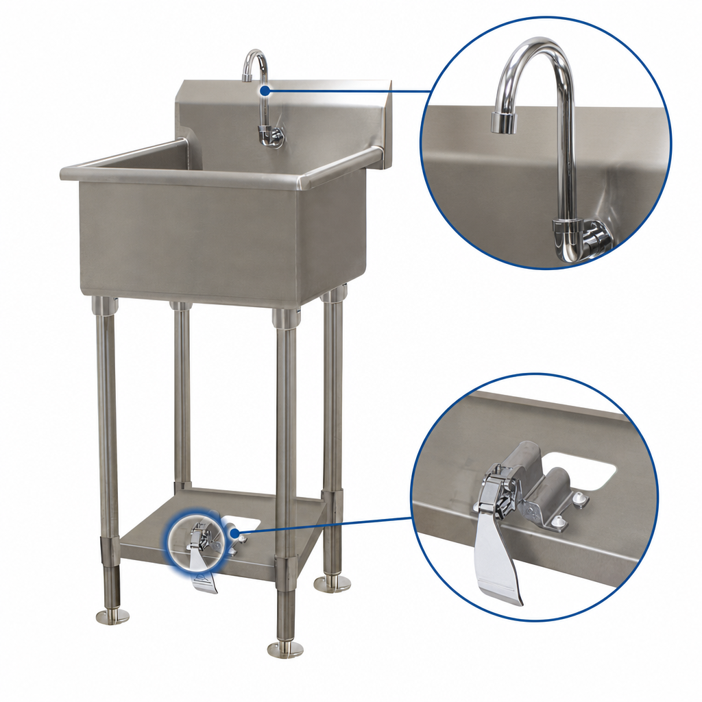 Toe-Push Operated Faucet