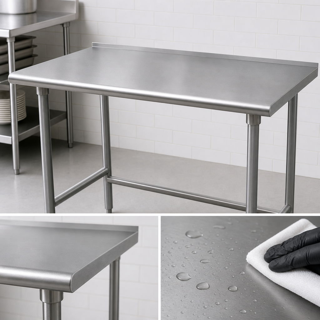 16-Gauge 304 Stainless Steel Top