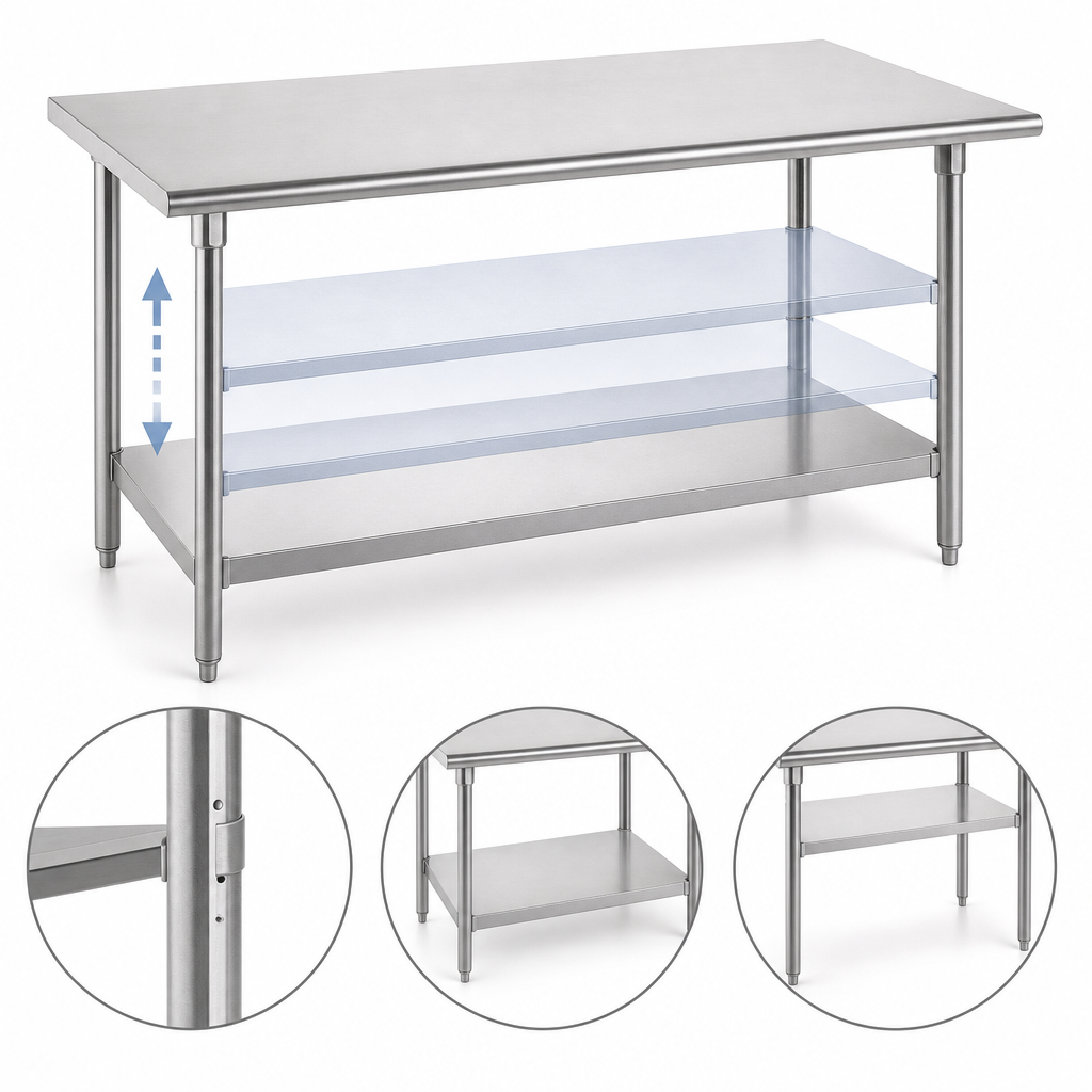 Adjustable Stainless Steel Undershelf