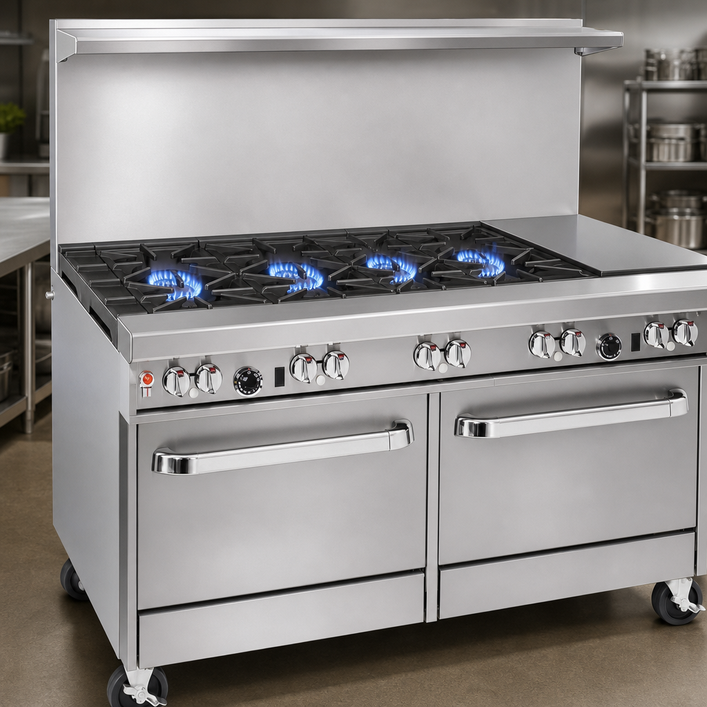 Four Non-Clog Open Burners