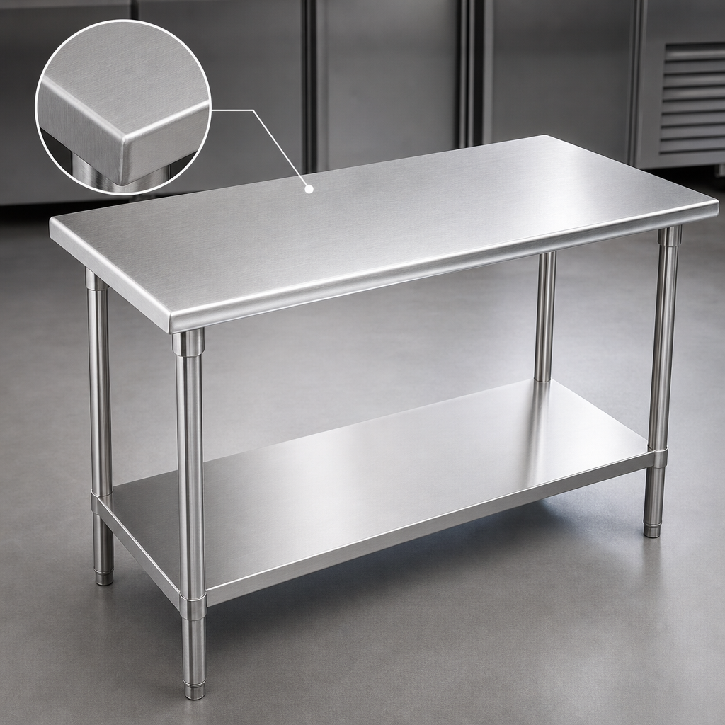 16-Gauge 304 Stainless Steel Top