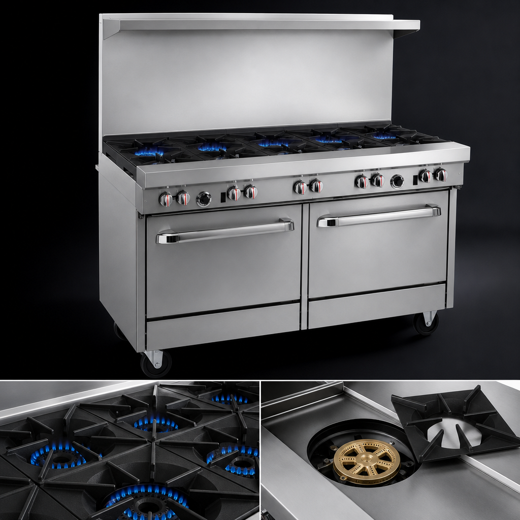 Six Open Burners