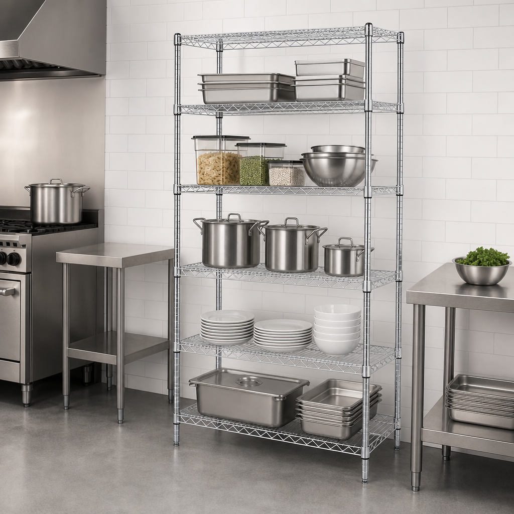 Five Wire Shelves Included