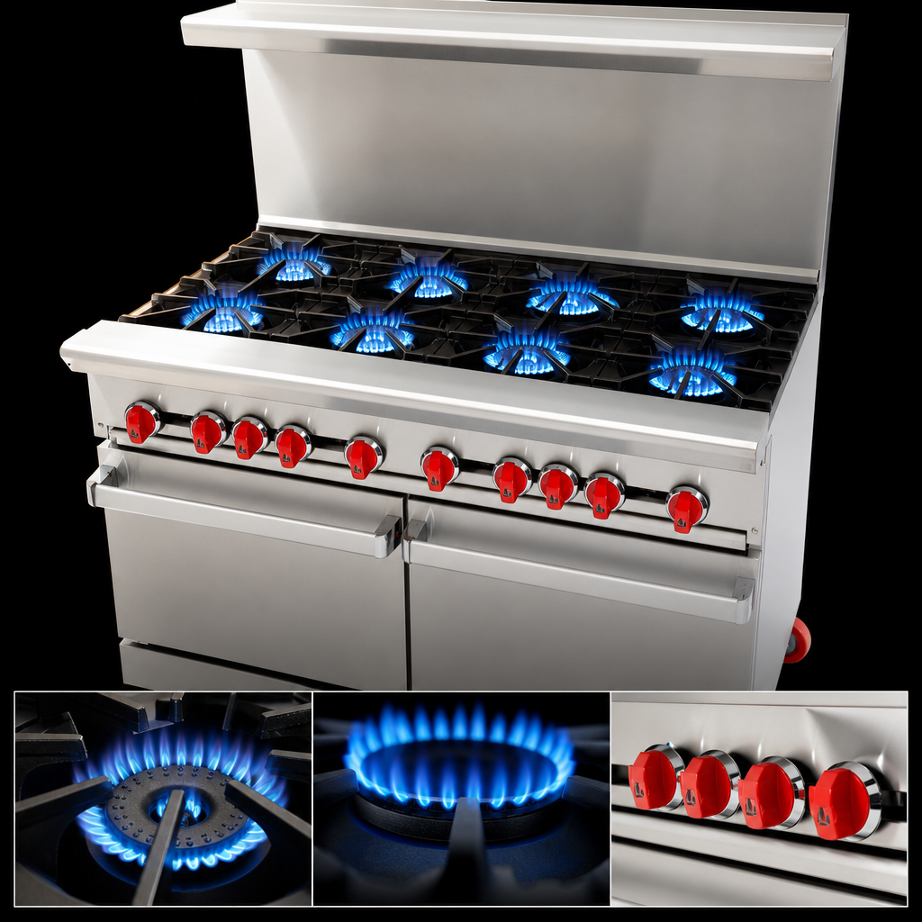 Eight Open Burners