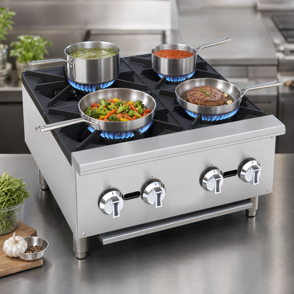 Four Open Burners