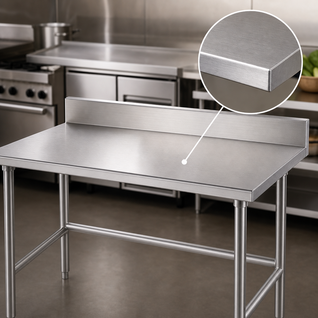14-Gauge 304 Stainless Steel Top