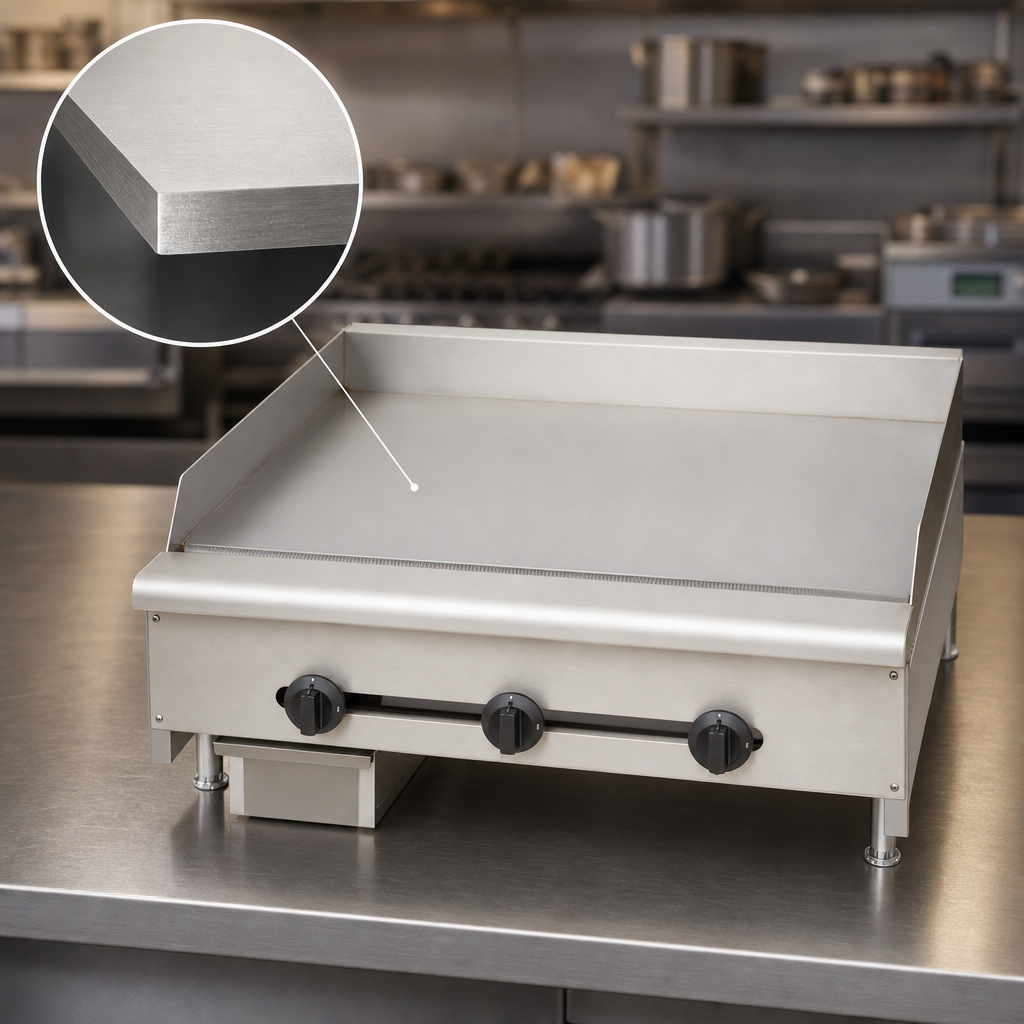 3/4-Inch Smooth Steel Griddle Plate