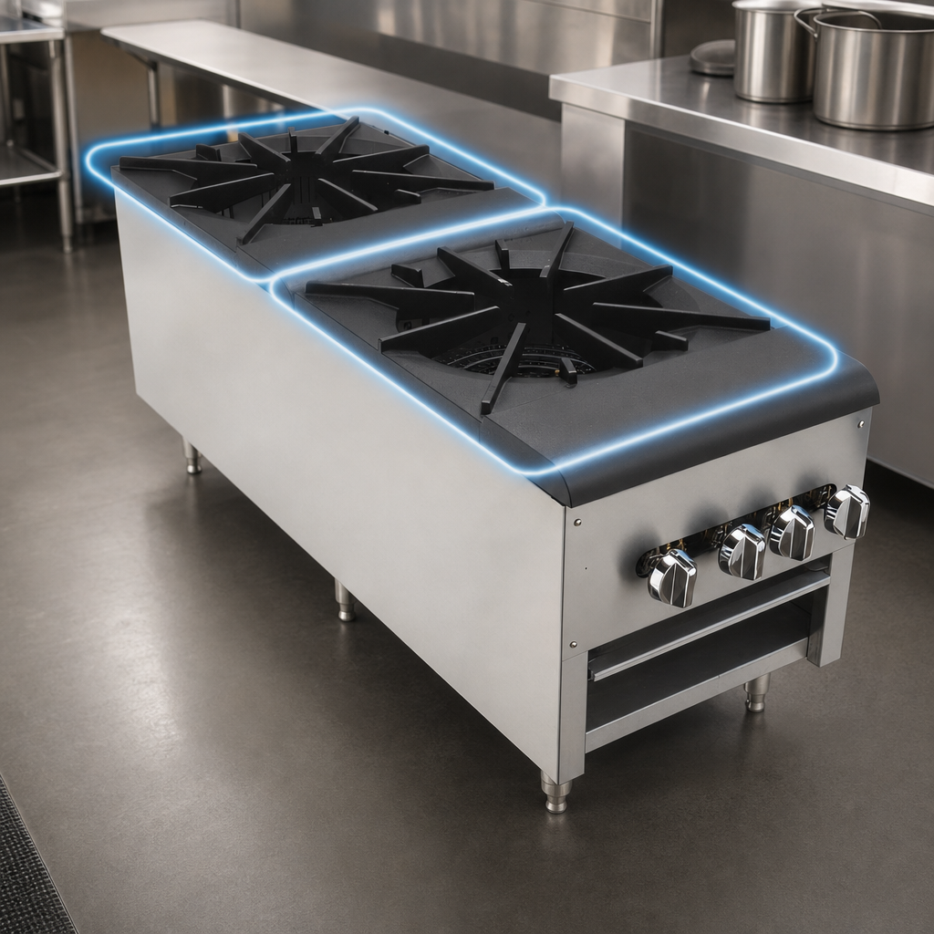 Two Double Burner Sections