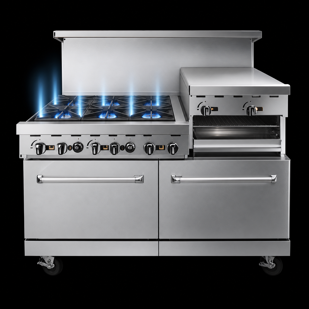 Six Open Burners