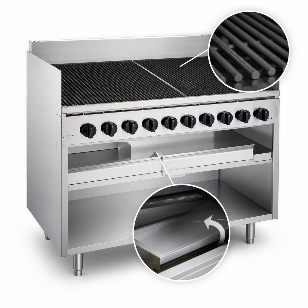 Free-Floating Round Rod Top Grate