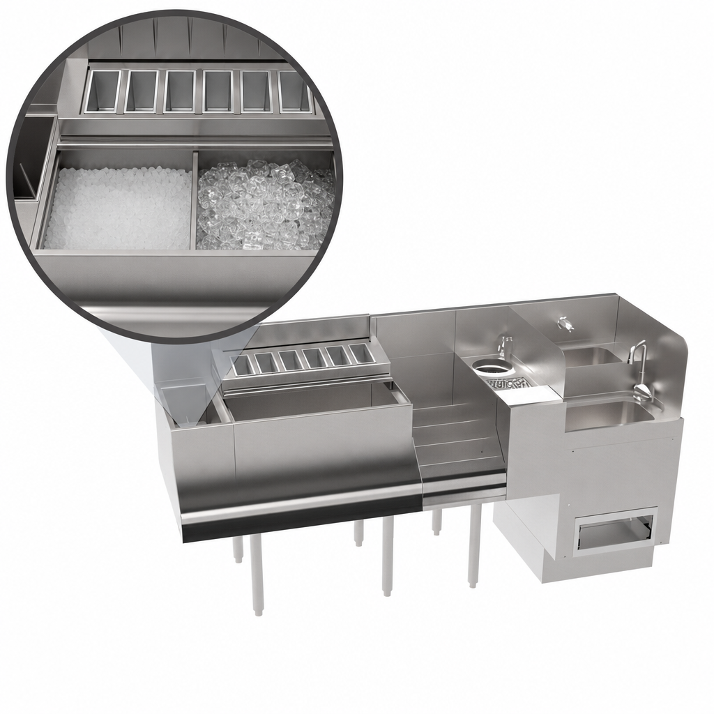 Ice Bin with Divider