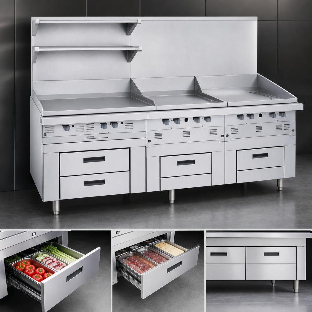 Three-Section Refrigerator Base