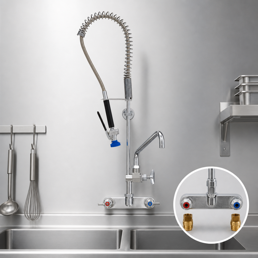 8-Inch Center Backsplash Faucet