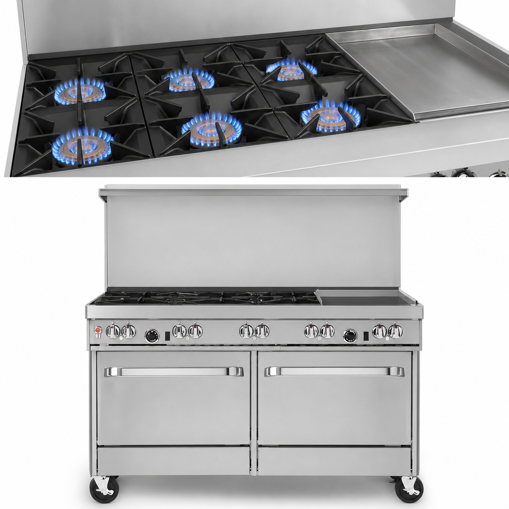 Five-Burner Top with Griddle