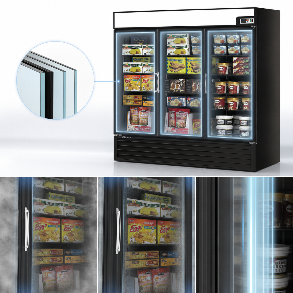 Triple-Pane Heated Glass Doors