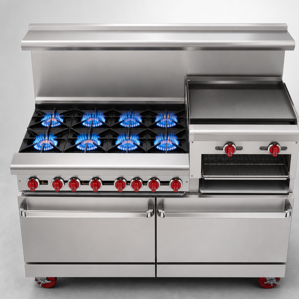 Eight Open Burners