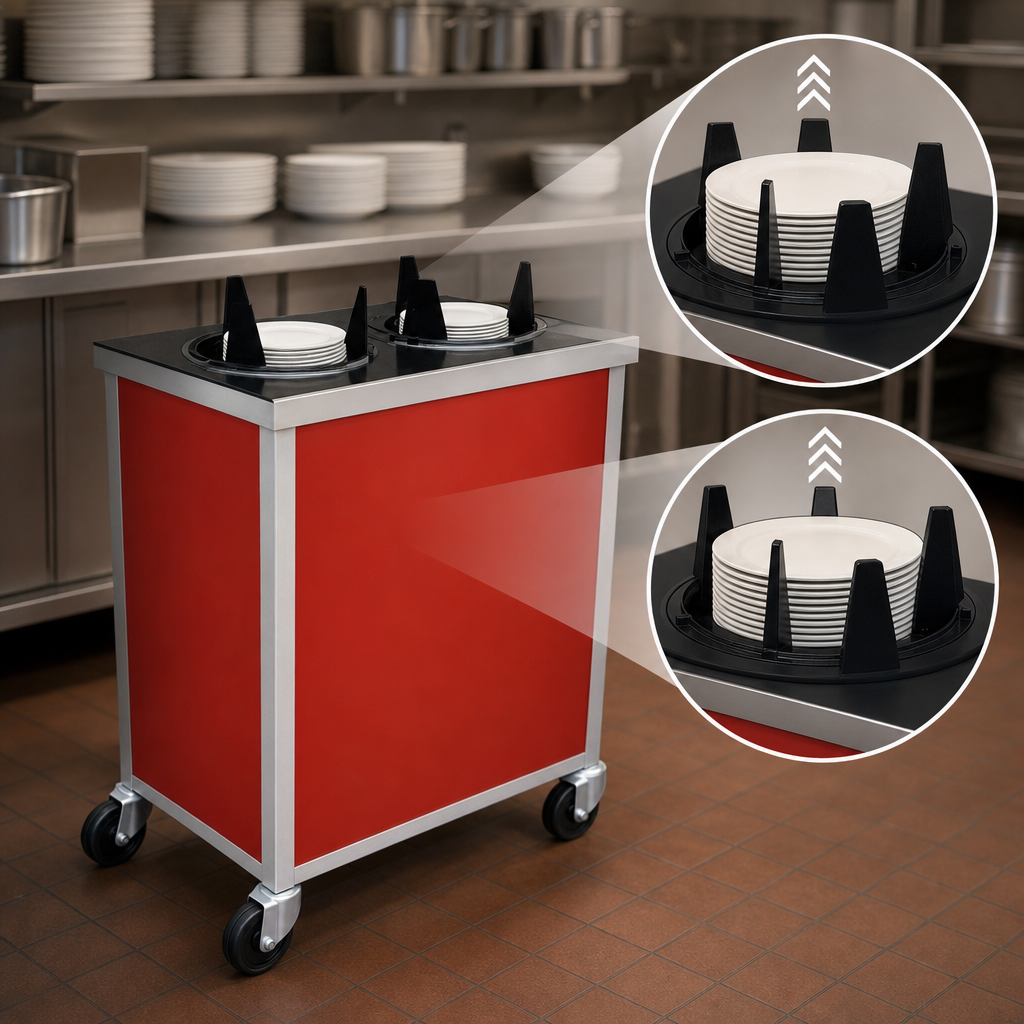 Two Self-Elevating Dispensing Tubes