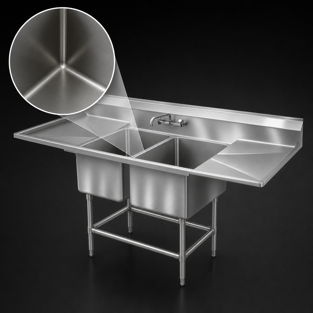 Coved Corner Sink Bowls