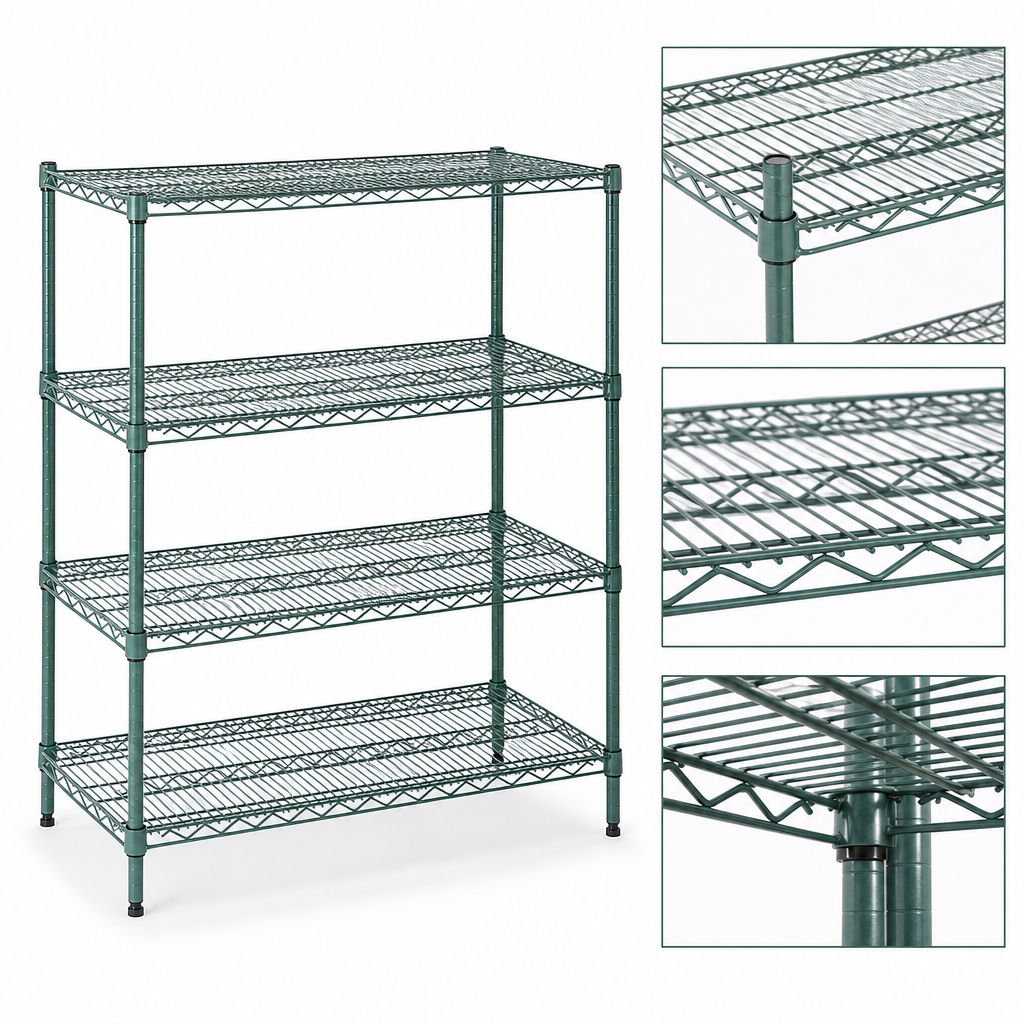 Double-Mat Open Wire Shelves