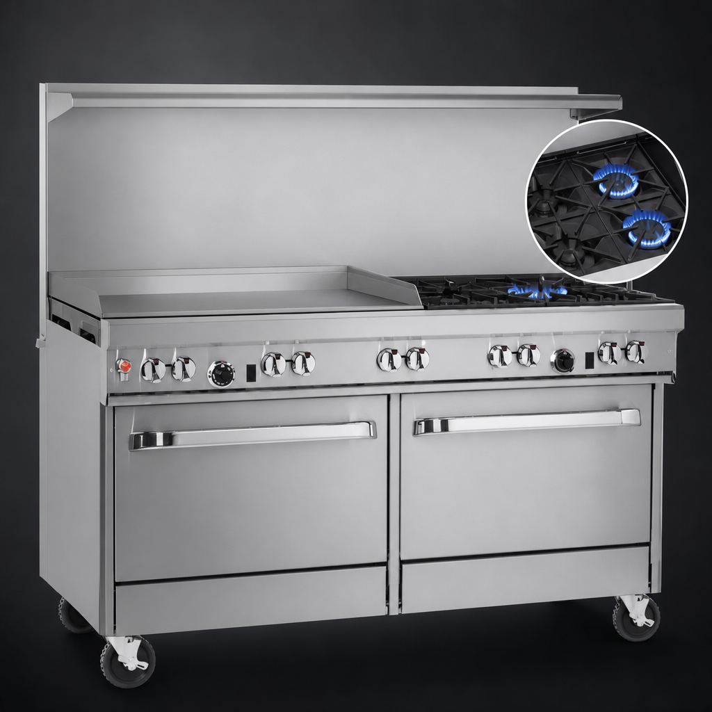 2 Non-Clog Open Burners