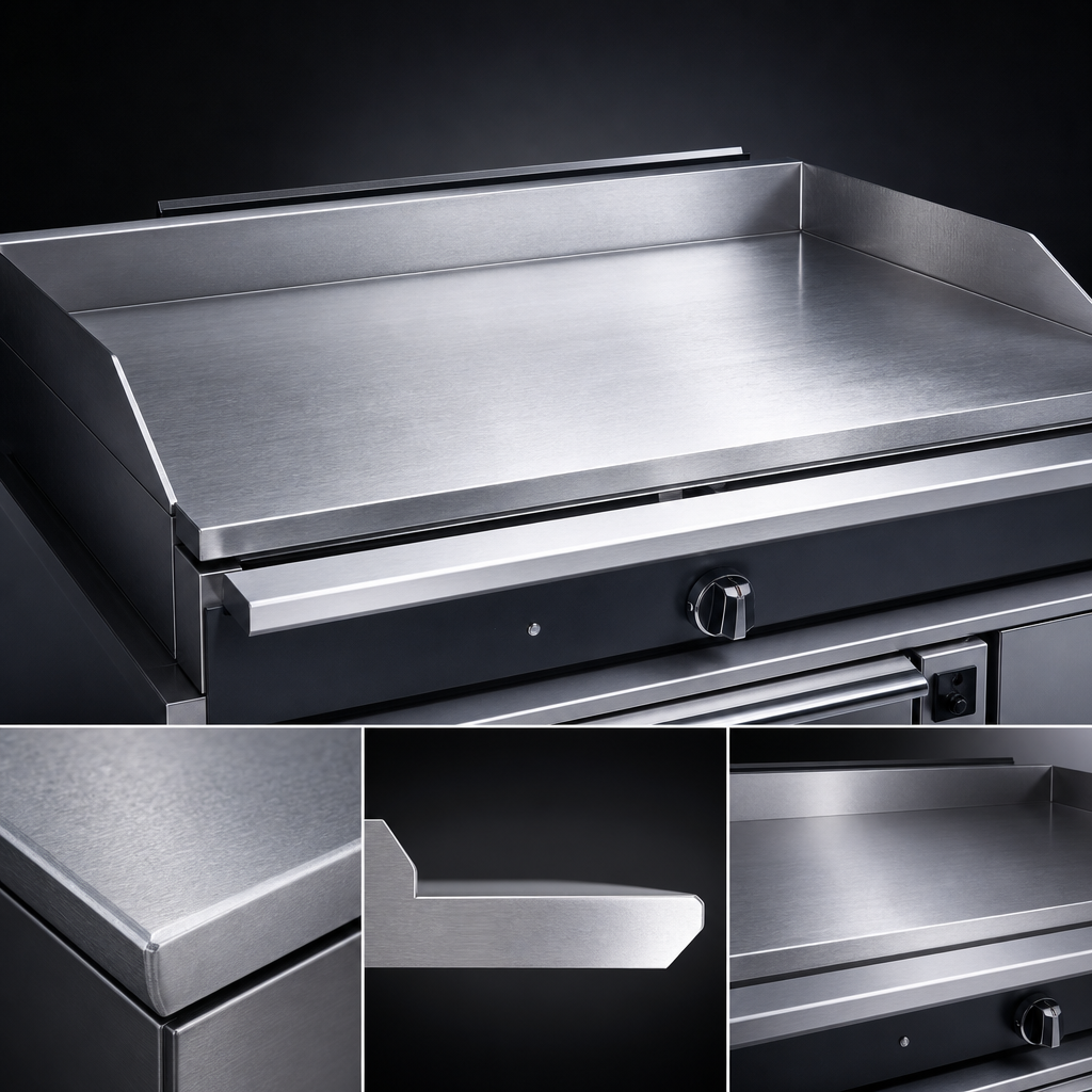 3/4-Inch Polished Steel Griddle Plate