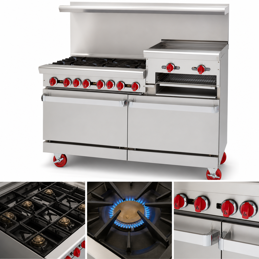Six Open Burners