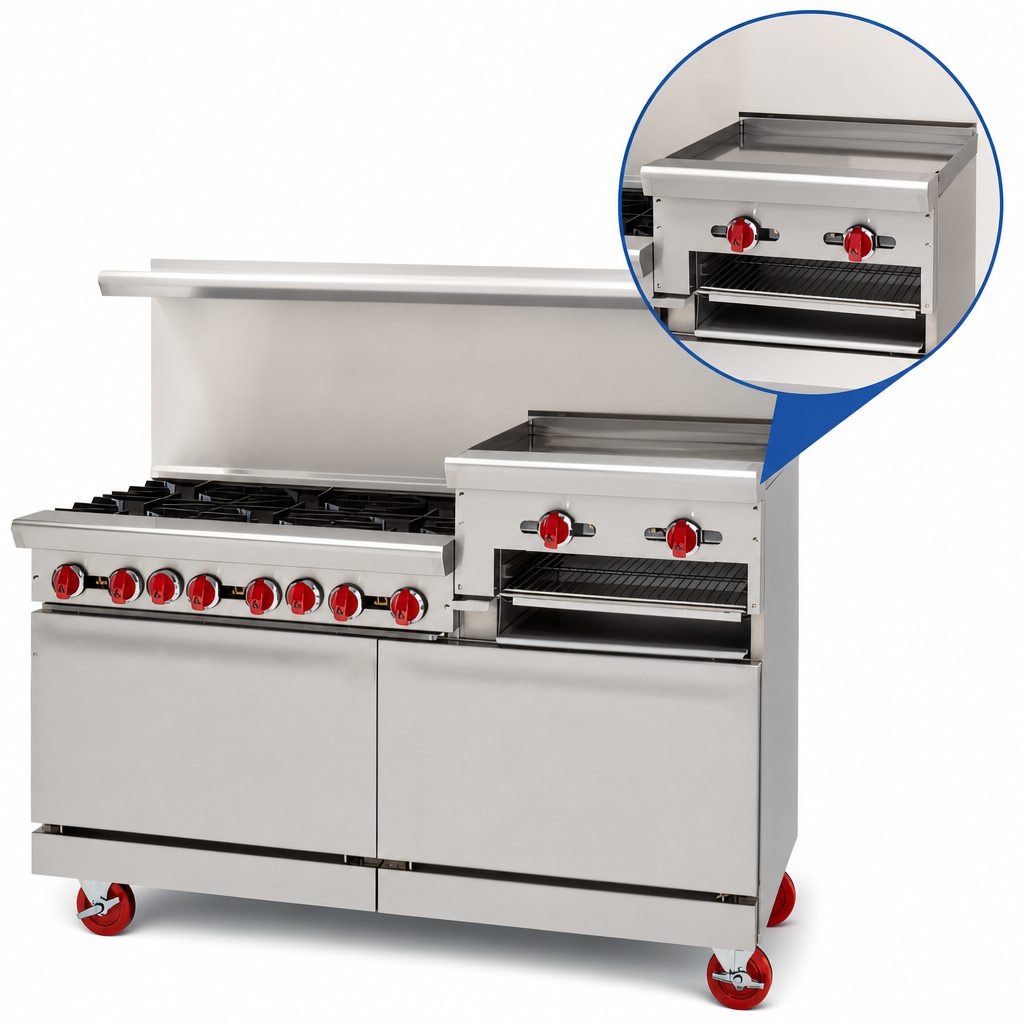 Right-Side Raised Griddle/Broiler